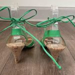 Olivia Morris Green Patent Leather Cork Heeled Sandals ~ Size 37.5 Photo 3