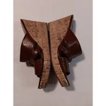 Franco Sarto Brown Faux Cork Wedge 8 Mule Open Toe Preppy Y2K Slide Dress Sandal Photo 7