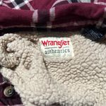 Wrangler Plaid navy Blue Red Women’s Wranglers Sherpa lining Coat Jacket Pockets vintage Photo 3