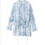 Tibi  Isa Toile Drawstring Crepe De Chine Dress size 00 Photo 5