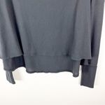 Free People  WE THE FREE Cozy Time Black Raw Edge Seam Slouchy Pullover Top Small Photo 7