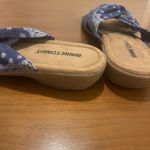 Minnetonka  Womens Sarong Blue/White Bandana Slide Sandals Shoes Size 7W Photo 4