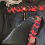 Rachel Back Zipper Roy Navy Pinstripe Skirt Size 8 New With Tags Blue Photo 5