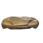 J.Crew Gold Leather Clutch Glam Handbag Evening bag Holiday Purse Christmas NYE Photo 3