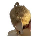 Studio Faux Fur Cat Bag Charm Keychain w/ Pearl Bow – New on Card Orange Kitty Photo 3