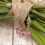 Handmade Crystallized Swarovski Crystal Light Rose Earrings Photo 5