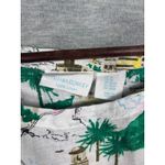 Cynthia Rowley Womens 3X Linen Top Amalfi Coast Print Short Sleeve Button Detail Photo 3