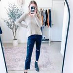 Free People Neutral Tan Beige Open Knit Sweater Photo 3