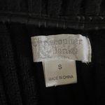 Christopher & Banks  Black Vest with 100% Pig Leather Front - sz S Photo 4