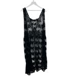 Woven Heart  Black Lace Cardigan Vest Size Medium Boho Grunge Whimsical Photo 5