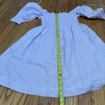 Hill House  Home Athena Linen Nap Mini Dress in Lilac Stripe Size XS Photo 6