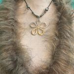 On Blue Cardigan Faux Fur Trim Sweater Pink Photo 4