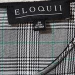 Eloquii  Gingham Plaid Tie Front Wide Sleeves Midi Dress Gray Plus Size 26 NWT Photo 9