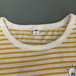 Old Navy  Free Thinker Yellow Striped T-Shirt Sz XXL Photo 4