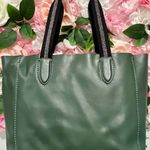 Coach  Forest Green Leather Tote with Black Straps Brand New Photo 0
