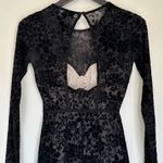 Lulus LULU’S Cor-Set to Go Black Burnout Velvet Print Dress X-Small Photo 7