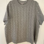 J.Crew Cashmere cable-knit T-Shirt, Grey Sz 2X Photo 0