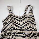 Motherhood Maternity  Stripe Fit & Flare Dress Women's M Sleeveless Black White Photo 2