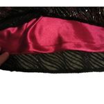 Papell Boutique Evening Red Silk Beaded Tank Top Sleeveless Medium Black Photo 5