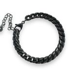 Link Chain Bracelet for Men Women Streetwear Punk Hip Hop Unisex Style Black Photo 0
