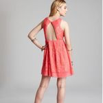 Free People  Lace Rocco Dress Dusty Rose Pink cut out Backless mini dress cutout Photo 2