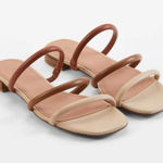 J.Jill Kinsley Triple-band Sandals Cognac Multi Flat Leather Size 11 New Photo 0