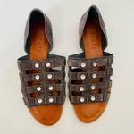 1. State Telle Grey Leather Studded Strappy Sandals Photo 1