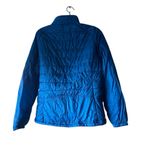 L.L.Bean blue puffer jacket top long sleeve with pockets women’s large Photo 7