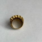 Vintage Gold Tone Woven Mesh Ring Brass Size 7 Photo 5