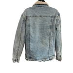George Womens Jean Jacket Sherpa Lined Trucker Size M Blue Size M Photo 5