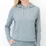 Rhoback Women’s Tempo Performance Hoodie in Heather Gray Size Small Photo 0