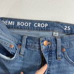 J.Crew 9" Billie Demi Boot Crop Jeans Medium Wash Distressed Size 25 Denim BA622 Blue Photo 3