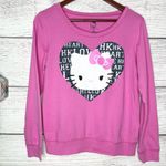 Hello Kitty Sanrio  Pink Long Sleeve Graphic Sweatshirt Size Medium Photo 6