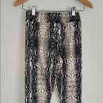 Parisian NEW  Black Cream Snakeskin Leggings Y2K Boss Siren Size Small Photo 5