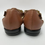 Dr. Scholls Womens Breezeway Loafer Flat Shoes Brown Leather Cut Out 10 M Photo 5