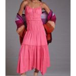 Anthropologie NWOT  Ruched Tiered Satin Slip Midi Dress Size 6 2382 Photo 1