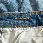 Universal Threads  high rise midi blue button front shorts in size 2 / 26 Photo 2