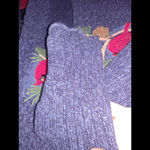 Vintage VTG Timberlea Blue Marled Embroidered Cardinal Sweater Size Medium‎ Photo 5