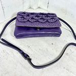 Patricia Nash Penley Raffia Straw Violet Flap Adjustable Crossbody Bag Photo 12