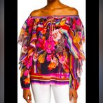 RARE FUZZI boho Jean Paul Gaultier cactus pink printed top tassels $560 fall Size L Photo 1