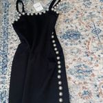 Forever 21 New! mini black dress with pearls. Size small Photo 1