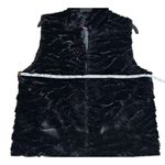 Betsey Johnson  Black Faux‎ Fur Vest Women's Size Large Photo 7