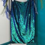 Blue and green iridescent, sequin dress, sexy, mermaid, pencil skirt Photo 5