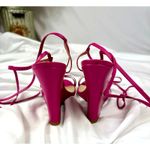 Schutz  Deonne Nappa Leather Wedge Sandal Hot Pink 9.5 Photo 12