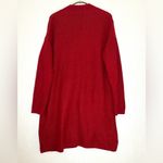 J.Jill Women’s Cardigan Sweater Open Pinned Long Red Size S Relaxed Photo 6