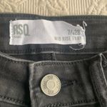 RSQ Black Mid-Rise Cutoff Fray Denim Jean Shorts Photo 2