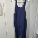 Achioowa Blue Bib Floral Summer Harem Rompers Overalls Size Small EUC Size M Photo 5