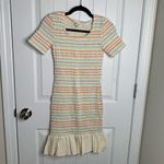 Tuckernuck Opening Ceremony smocked ruffle hem short‎ sleeves spring dress XS wedding guest Photo 2
