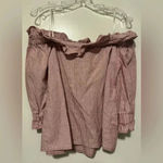 Ellison  red stripe off the shoulder blouse Photo 5