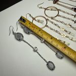 Long Dangle Drop Pierced Earrings Bead / Rhinestone Mixed Lot Of 3 Photo 3